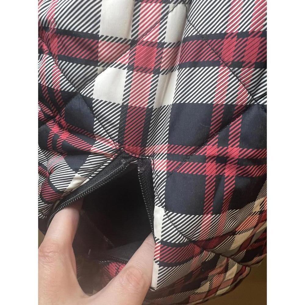 Vera Bradley Quilted Puffer Vest Fireplace Plaid Red Black White Size 2XL - Picture 3 of 10